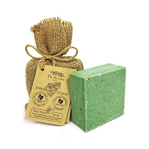 Ortiga Barra De Jabón Orgánico Natural Vegano Tradicional Hecho A Mano Antiguo - Anticaspa, Para El Acné, Peeling, Cabello Saludable - Ningunos Productos Químicos, Jabones Puros Naturales!