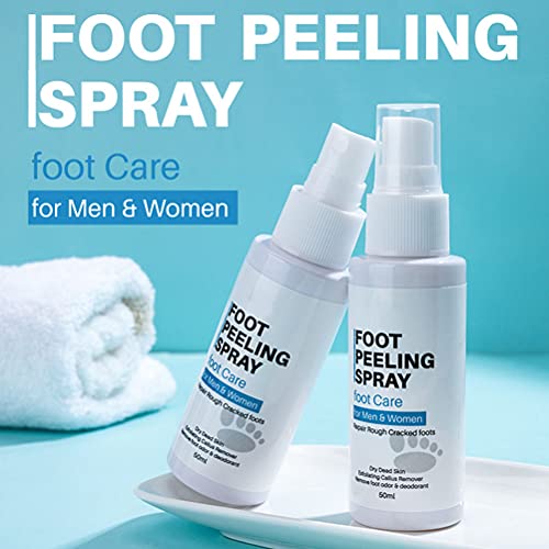 Oyria Aerosol para pelar los pies de 50 ml, Spray hidratante para el Cuidado de los pies para pies agrietados y ásperos, Quitar Pieles duras, Calcetines exfoliantes, removedor de Callos