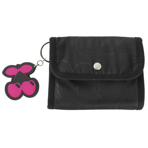 PACHA: Cartera Negra Cerezas - Negro, Talla única