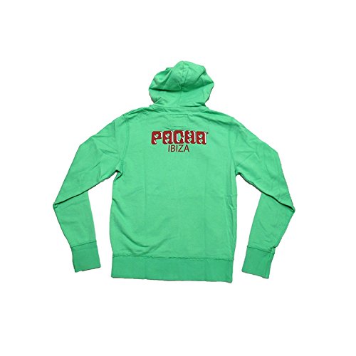 Pacha: Sudadera Hombre con Capucha y cremallera con Cereza Plana - Lima, M - Medium