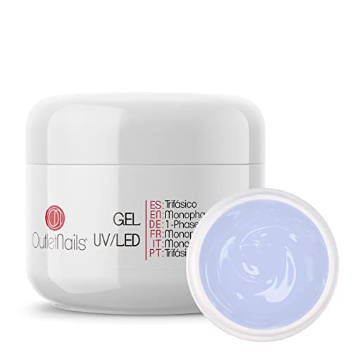 Pack 3 Geles UV/Led de 15ml + Primer 15ml para uñas de gel / 1 x UV Gel 3 en 1 Trifasico + 1 x UV Gel French Blanco + 1 Gel UV Cover Natural + 1 Primer