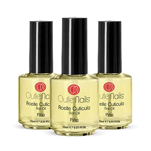 Pack de 3 Aceites de cutícula 15ml | Fragancia Piña/Ideal para uñas/Manicura Francesa