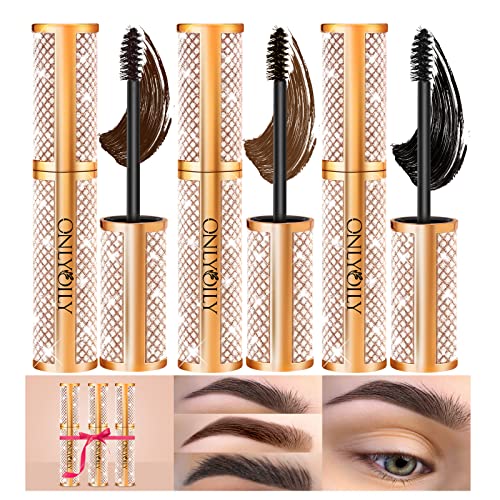 Pack de 3/ Set Fijador de Cejas,Tinted Brow Mascara, Gel para Cejas Finas y Gruesas, Máscara de Pestañas en Gel Voluminizadora Makeup