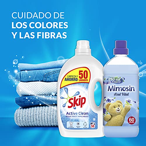 Pack Skip Líquido Active Clean 50 lavados + Mimosin Azul Vital 60 lavados - Pack de 2