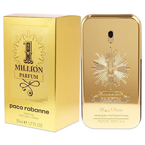 Paco Rabanne 1 Million Parfum 50ML VAPORIZADOR Unisex Adulto, Amarillo, Estándar