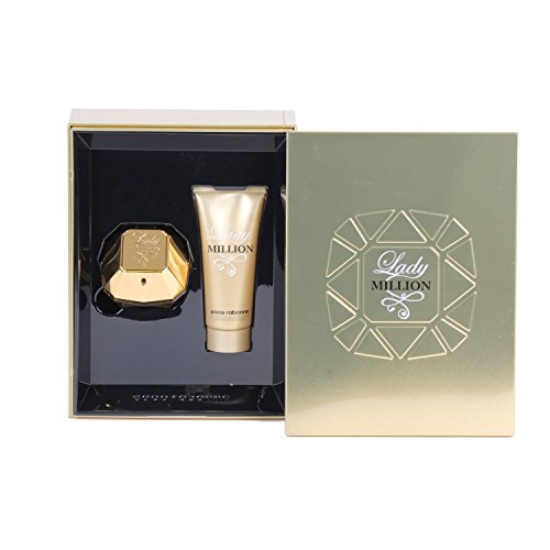 Paco Rabanne Lady Million 80ml Eau De Parfum Spray / 100 ml Sensual Body Lotion (rectangular Case) 1er Pack (1 x 180 ml)