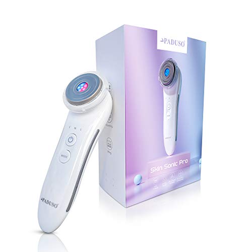 PADUSO Masajeador Facial Electrico Reafirmante Radiofrecuencia Galvanica Facial Antiarrugas Antimanchas Acne Belleza Facial Aparatos Ultrasonido Para Flacidez Cara Limpieza Facial