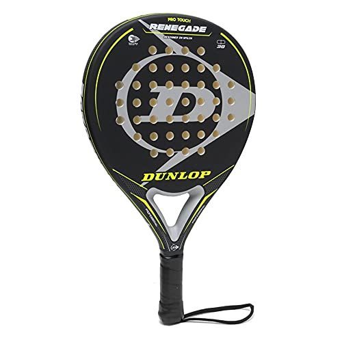 Pala de Padel Dunlop Renegade + Overgrip / Mejores Palas y Raquetas de Pádel para Hombre Mujer y Niño / Palas Raquetas de Alto Control y Marco de Carbono