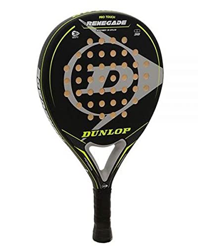 Pala de Padel Dunlop Renegade + Overgrip / Mejores Palas y Raquetas de Pádel para Hombre Mujer y Niño / Palas Raquetas de Alto Control y Marco de Carbono