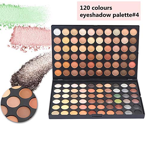 Paleta de Sombra de Ojos Colección Vivo Brillante Kit de Maquillaje Caja Profesional para Maquillaje Accesorio cosmético de Belleza (Paleta de Sombra de Ojos de 120 Colores) (120-4)