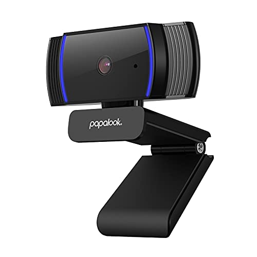 papalook AutoFocus Webcam 1080P con Microfono para PC, AF925 USB Cámara Web Enfoque Automático para Streaming en Vivo, CAM Compatible con Zoom/Skype/Teams, Mac/Portátil/Computadora/Ordenador - Negro