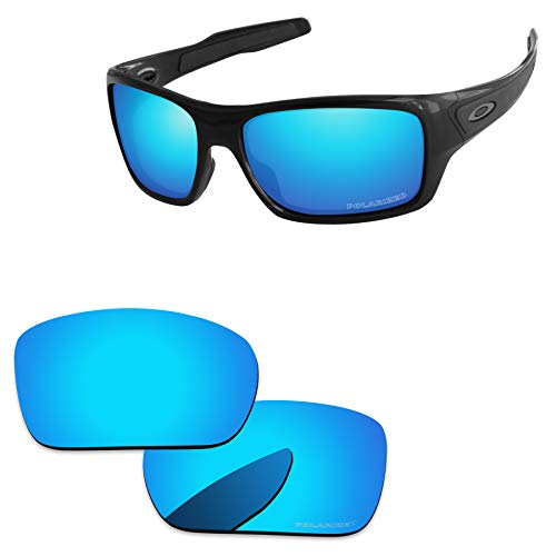 PapaViva Lentes de repuesto para Oakley Turbine OO9263, Azul Hielo - Polarizado, Talla única