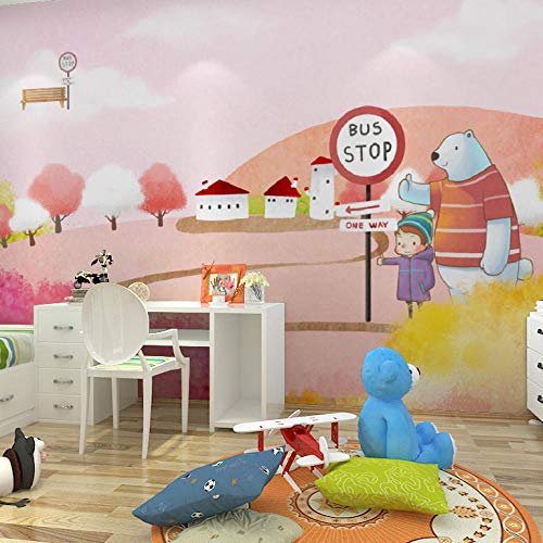 Papel tapiz mural 3d Sala de estar Dormitorio Hellokitty Hello Kitty Wallpaper_3d habitación de la princesa rosa niños chica cálida hellokitty Hello Kitty wallpaper fondo de pantalla250cm×170cm