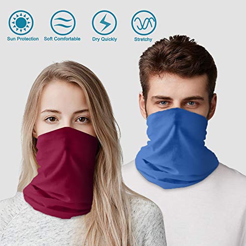 Paquete de 6 protectores faciales multifuncionales para la cabeza, pañuelo para la cara, para motocicleta, ciclismo, pasamontañas, polainas para el cuello para hombres mujeres, protección solar