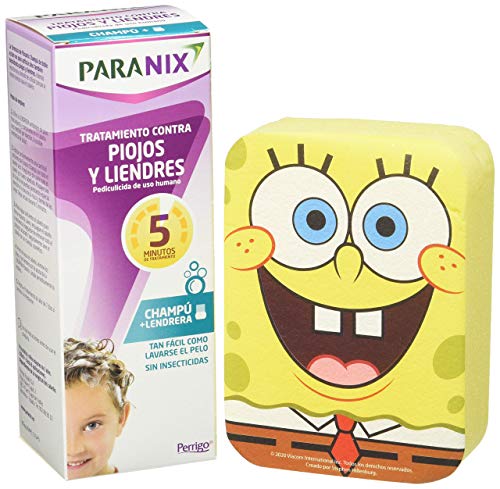 Paranix Paranix Champu Antipiojos |Pack Bob Esponja Con Regalo |Tratamiento Para Eliminar Piojos Y Liendres Sin Insecticidas, Contra Infestaciones De Piojos 250 g