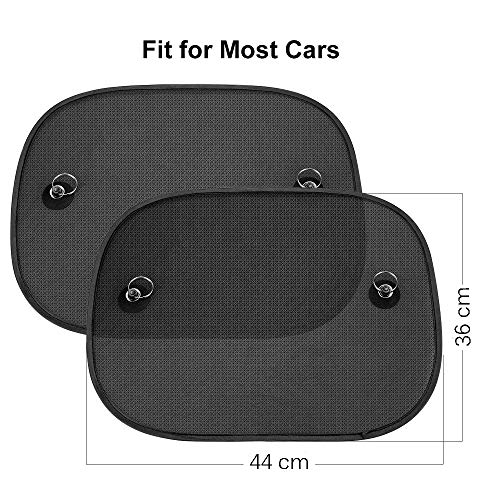 Parasoles para Coche，Parasoles Estáticos para Bebe Infantil, Mnioky 2 Unidades parasoles ventana laterales coche para proteger del sol a bebés y mascotas 97% De Los Rayos Uv Dañinos (2 Unidades)