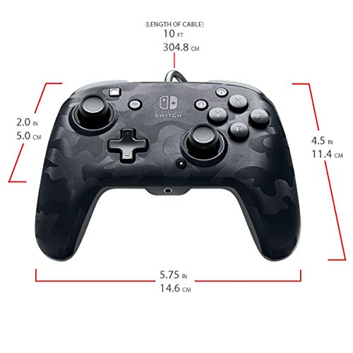 PDP - Mando Pro Deluxe Faceoff Chat Audio Camo Negro (Nintendo Switch)