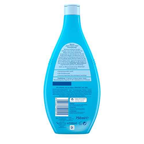 Penaten Baño con camomila – Suplemento de baño suave para la piel delicada del bebé – Con extracto de camomila – 1 x 750 ml