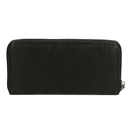 Pepe Jeans Chic Cartera horizontal con monedero Negro 19,5x10x2 cms Piel sintética