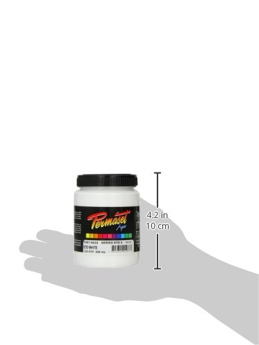 Permaset Aqua - Tinta para serigrafía textil (300 ml, ecológico, tinta blanca)