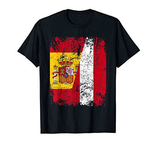 PERÚ ESPAÑA BANDERA de la AMISTAD PERÚ Camiseta