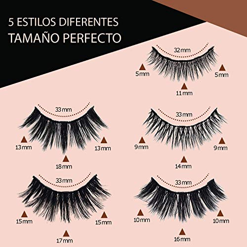 Pestañas Magneticas Con Delineador De Ojos Magnético - Paquete De Pestañas Postizas Naturales Magnéticas Reutilizables - Aplicador Gratuito, Espejo Y Caja Protectora De Almacenamiento En Regalo