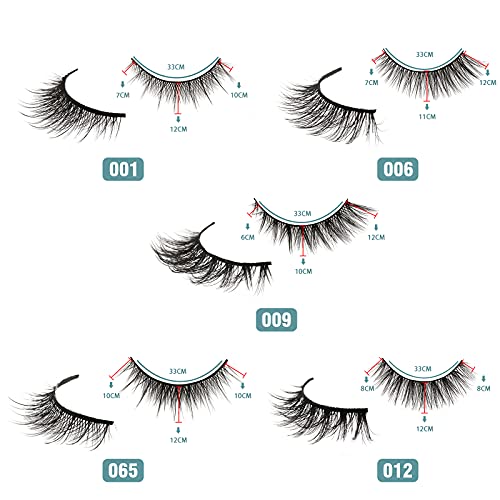 Pestañas Postizas Naturales 10 Pares, Pestañas Suaves y Esponjosas en 3D, 100% Pestañas Reutilizables Hechas a Mano Para Maquillaje de Ojos Natural Eyelash by Obeyalash (Mix)