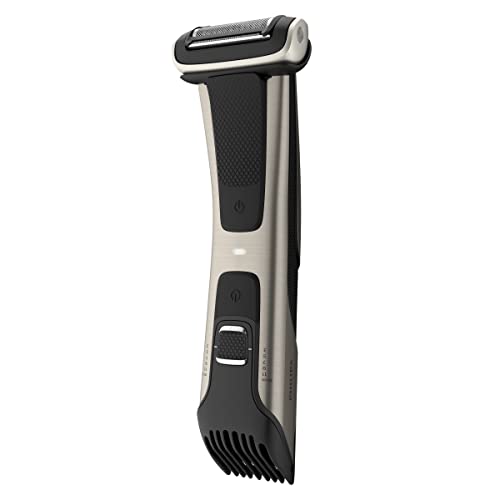 Philips Body Groomer, Series 7000 a prueba de ducha, última recortadora para afeitarse o recortar en cualquier lugar debajo del cuello, con cable e inalámbrico - BG7025/13