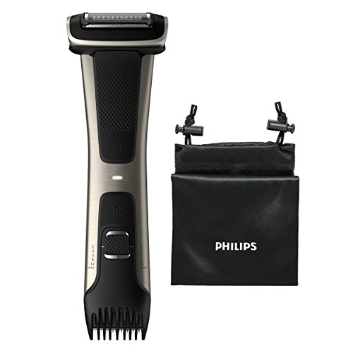 Philips Body Groomer, Series 7000 a prueba de ducha, última recortadora para afeitarse o recortar en cualquier lugar debajo del cuello, con cable e inalámbrico - BG7025/13