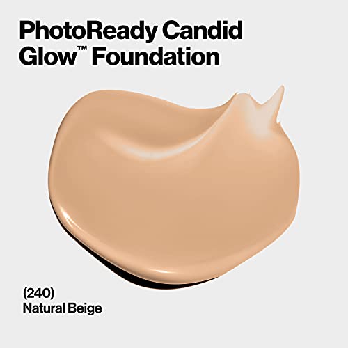 PhotoReady Candid Glow Moisture - Base de maquillaje hidratante, beis natural