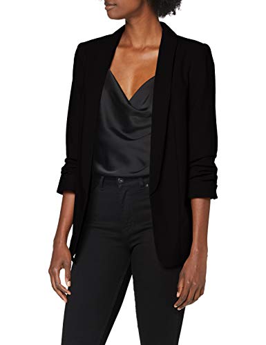 PIECES Pcboss 3/4 Blazer Noos Chaqueta de Traje, Negro (Black Black), 40 (Talla del Fabricante: Medium) para Mujer