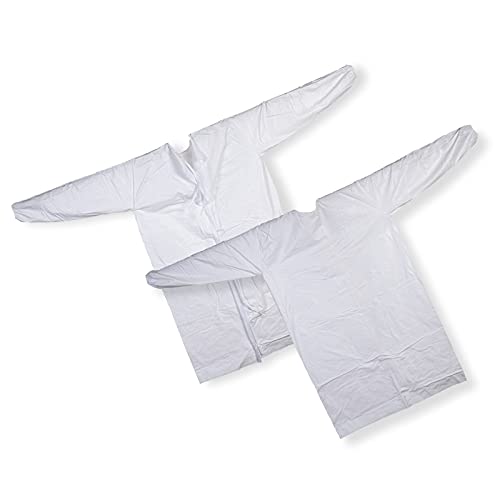 PimPam Factory - Pack de 6 Bata Sanitaria Reutilizable | Fabricado en España | Impermeable y Transpirable | Puños Ajustables | Lavable y Reutilizable | Talla Grande, Equivalente XL