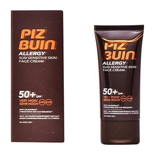 Piz buin - Crema facial solar allergy parches sens.spf 50+, 50 ml, 6 unidades