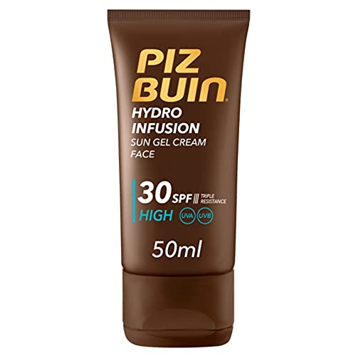 Piz Buin, Protección Solar Facial en Gel, Hydro Infusion SPF 30 Protección Alta, 50 ml