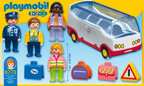 PLAYMOBIL 1.2.3 6773 Autobús, A partir de 18 meses