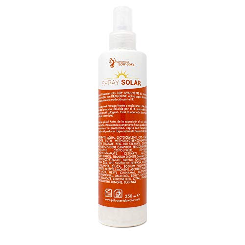 PLC PELUQUERIAS LOW COST Spray Protección Solar FPS 40 250 ml