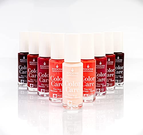 PODERM - ESMALTE DE UÑAS TEA TREE PARA HONGOS DE UÑAS - TRATAR LAS UÑAS AMARILLAS/DAÑADAS - Esmastas-cuidado - Previene y trata HONGOS - CUIDADO 2 IN 1 - FÓRMULA ÚNICA - Hecho en Suiza