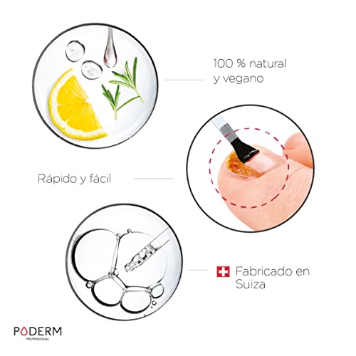 PODERM - TRATAMIENTO HONGOS UÑAS PIES | Plantas excepcionales potentes antihongos, reparadoras, purificantes y revitalizantes | Cuidado profesional pie/mano |Fácil & rápido | Hecho en Suiza