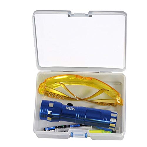 POHOVE Kit de detector de fugas fluorescentes accesorios de coche exactos de reemplazo sy para usar tinte UV ecológico profesional gafas de protección herramientas aire acondicionado reparación