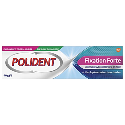 Polident – Crème Fixative – Pour Prothèses Dentaires Partielles ou Complètes – Fixation Forte – 40g