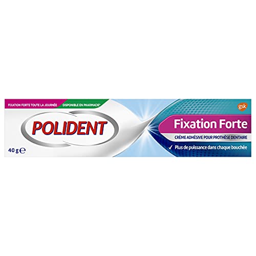 Polident – Crème Fixative – Pour Prothèses Dentaires Partielles ou Complètes – Fixation Forte – 40g