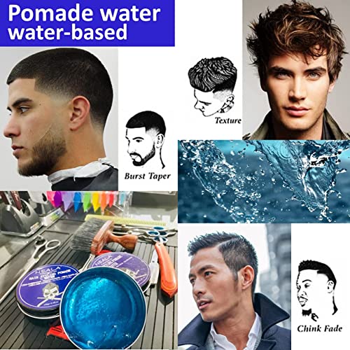 Pomade Neala Water - 150gr - Cera de peinado para hombres con base de agua y enriquecida con vitaminas - Acabado efecto mojado y fijación media