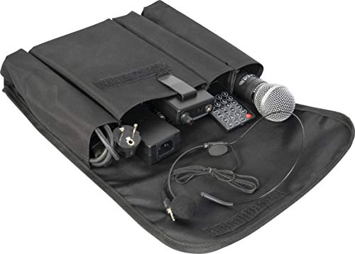 PORT12VHF-MKII - Ibiza Sound - Sistema de sonorización portátil autónomo 12” / 700W con USB-MP3, Bluetooth, Vox, 2 micros VHF, Negro