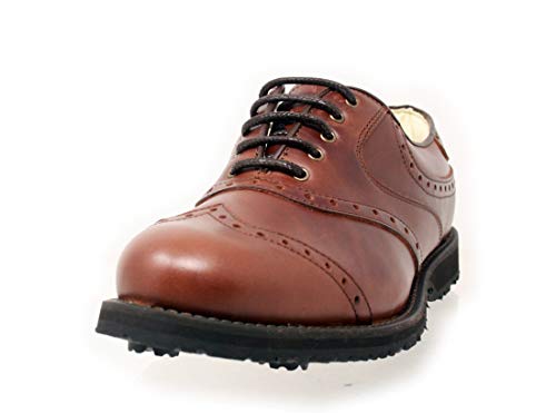 PORTMANN Zapatos de Golf Prime Club Para Hombre | Cuero Premium | Pure Drive Tec., Color Moc Brown, Talla 42