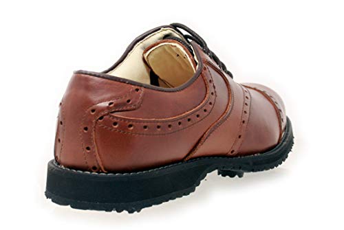 PORTMANN Zapatos de Golf Prime Club Para Hombre | Cuero Premium | Pure Drive Tec., Color Moc Brown, Talla 42