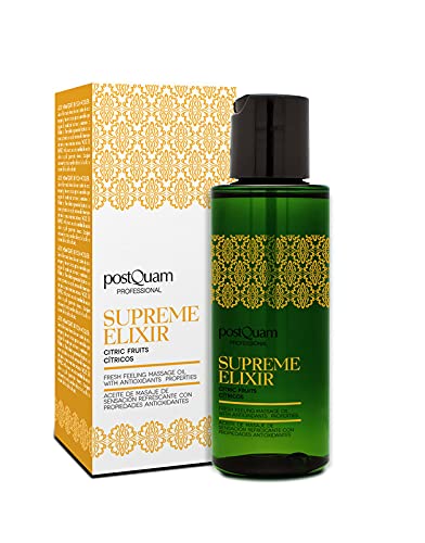 PostQuam Supreme Elixir - Aceite de Limon | Aceite de Masaje Cítricos - Aceite Refrescante, Vitamina E - 100 ml