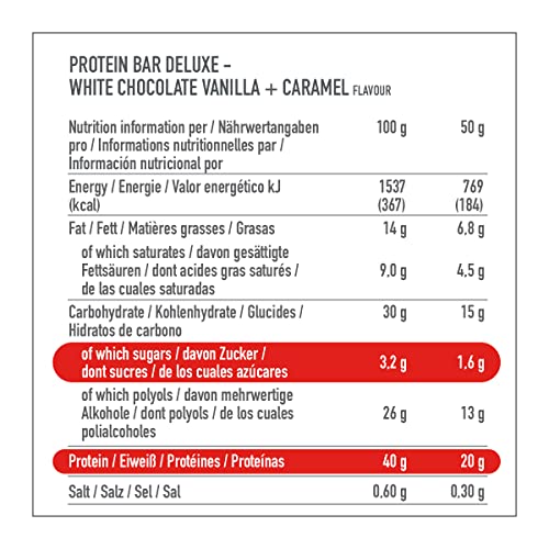 Premier Protein Bar Deluxe White Chocolate Vanilla 12x50g