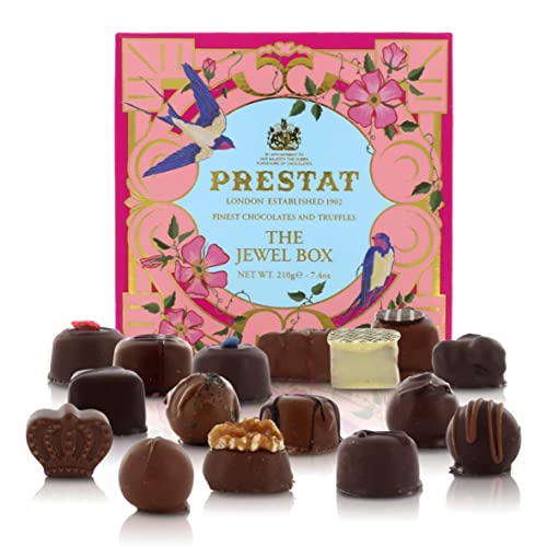 Prestat Caja de Bombones Jewel Box con Surtido de Pralinés - 16 uds, 210 Gramos