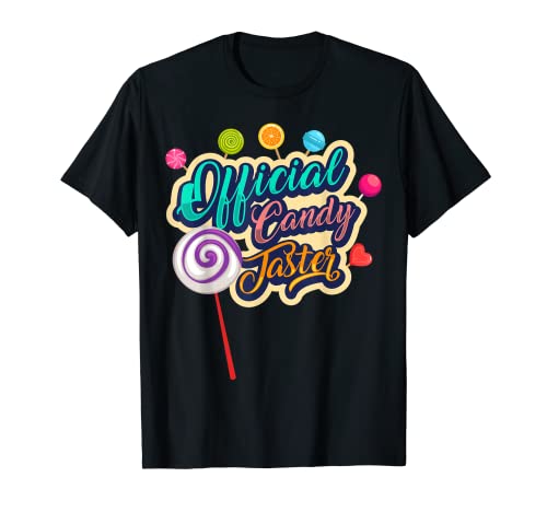 Probador oficial de Candy Taster Sweet Lollipop Amante de la caña de azúcar Camiseta