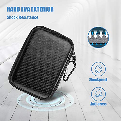 ProCase Estuche de Viaje Antigolpes para Disco Externo 2.5" Toshiba Canvio Basics/WD Elements/My Passport/Seagate Expansion/Backup Plus, Caja Universal para Disco Duro 2,5 Pulgadas 1TB 2T 4 TB -Sarga